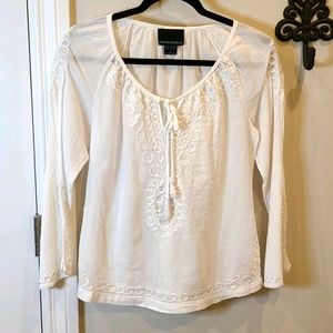 White Long split sleeve